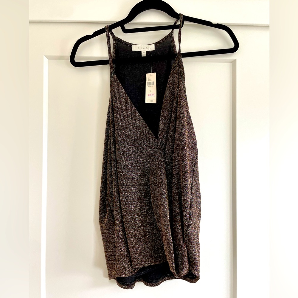 [Anthropologie] Thin Strap Wrap Front Top
